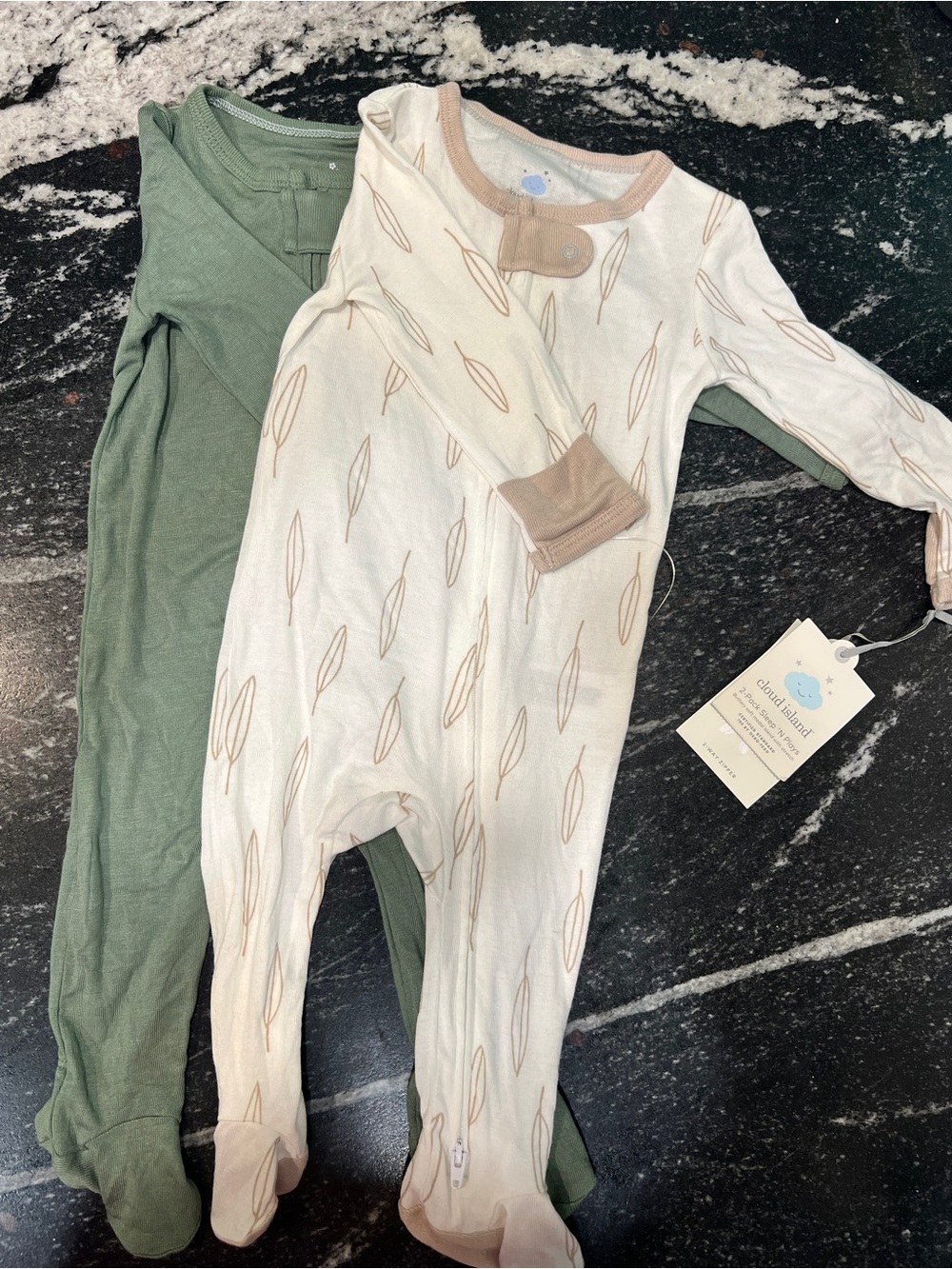 NWT Cloud Island 2-Pack Ribbed Sleep N’ Play Footless Pajamas | 3-6 Months